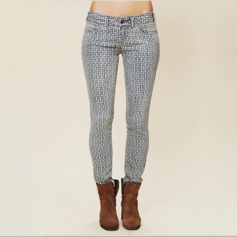 Free People Rosey Diamond Skinny Jeans 27w